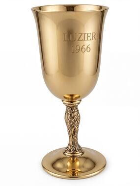 Vintage Silverplate Goblet: Luzier Sales Award Gold-Tone (WM Rogers)